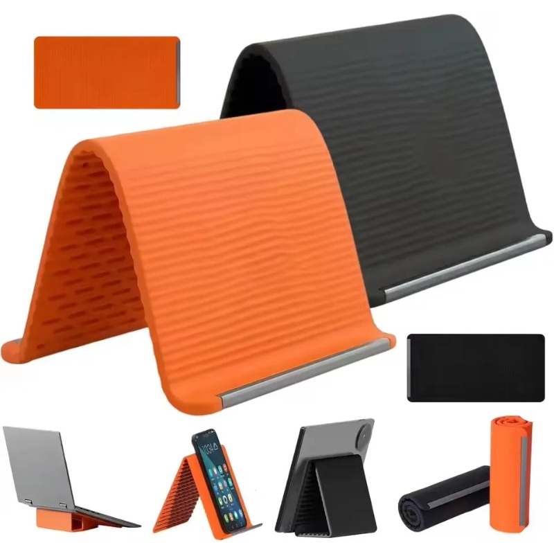 Laptop Ergonomic Accessories - 유연하고 접이식인 실리콘 폰 홀더, 휴대용