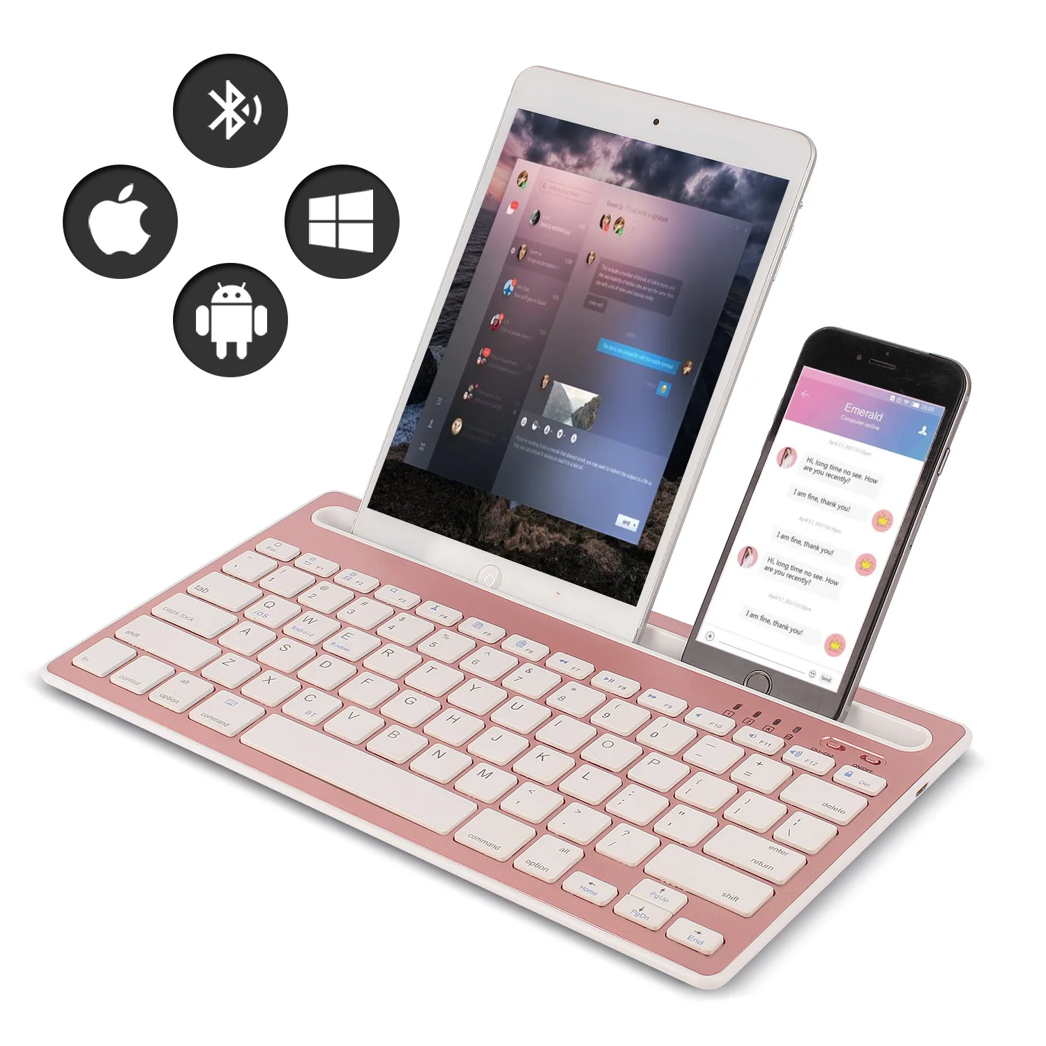 Laptop Ergonomic Accessories - 안드로이드/iOS/윈도우 시스템과 호환되는 블루투스 키보드, 아이패드/스마트폰/태블릿/노트북에