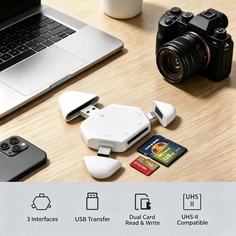 Laptop Ergonomic Accessories - 3 in 1 메모리 카드 리더기
