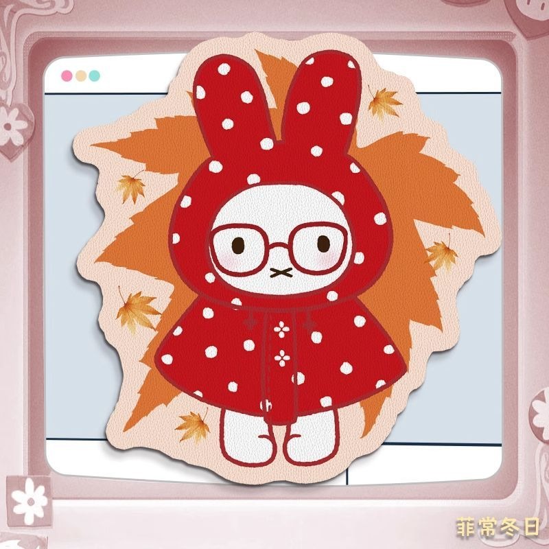 애니메이션 미피 가죽 마우스 패드, 손목 받침대 포함, - Laptop Accessories Computer 리뷰 및 가격