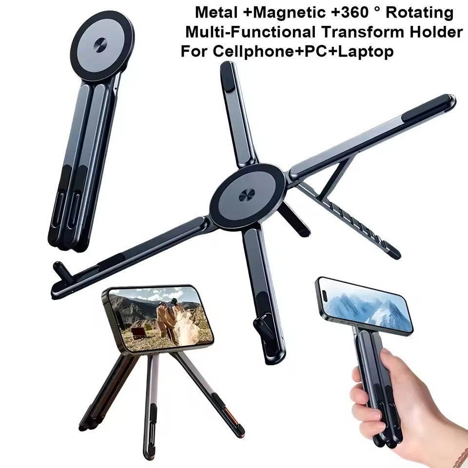 휴대용 자석식 폰 홀더 & 셀카봉 3-in-1 접이식  - Laptop Ergonomic Accessories 리뷰 및 가격