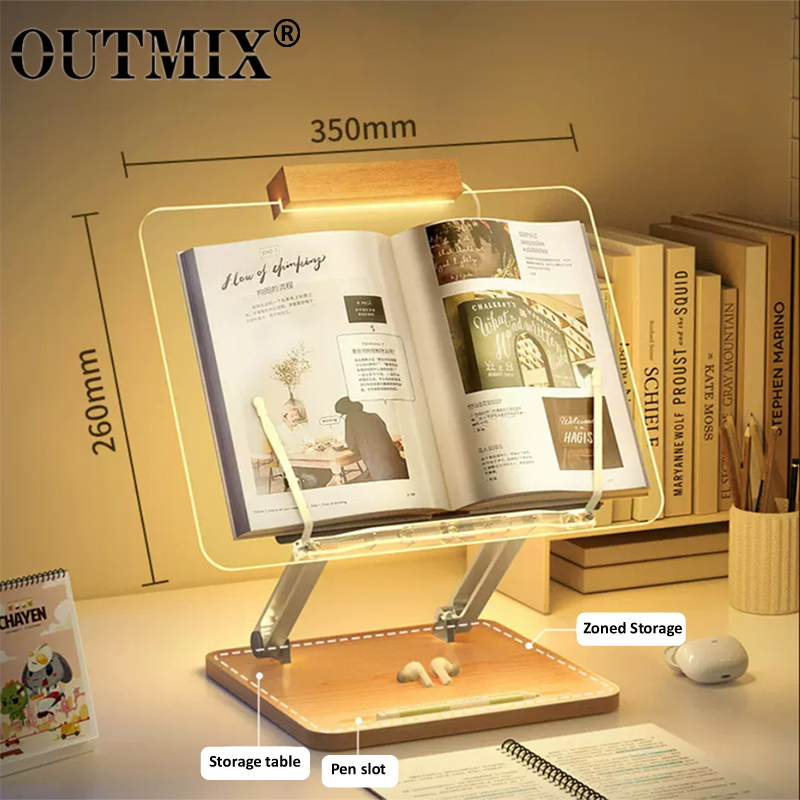 가벼운 투명 아크릴이 포함된 나무 독서대 다기능 리프팅 - Laptop Ergonomic Accessories 리뷰 및 가격