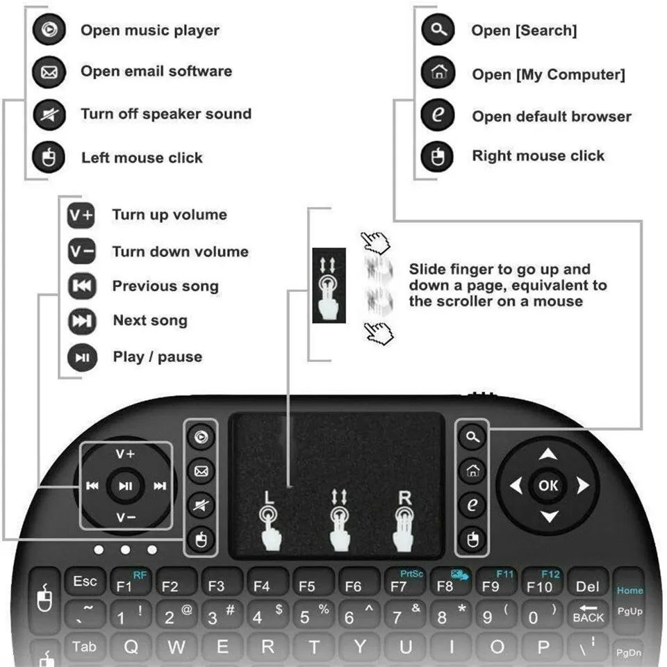 미니 무선 키보드 2.4GHz 백라이트 없음 마우스 터 - Laptop Accessories Computer 리뷰 및 가격
