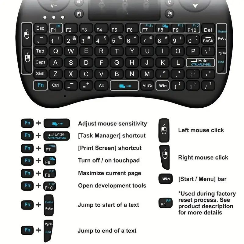 미니 무선 키보드 2.4GHz 백라이트 없음 마우스 터 - Laptop Accessories Computer 리뷰 및 가격
