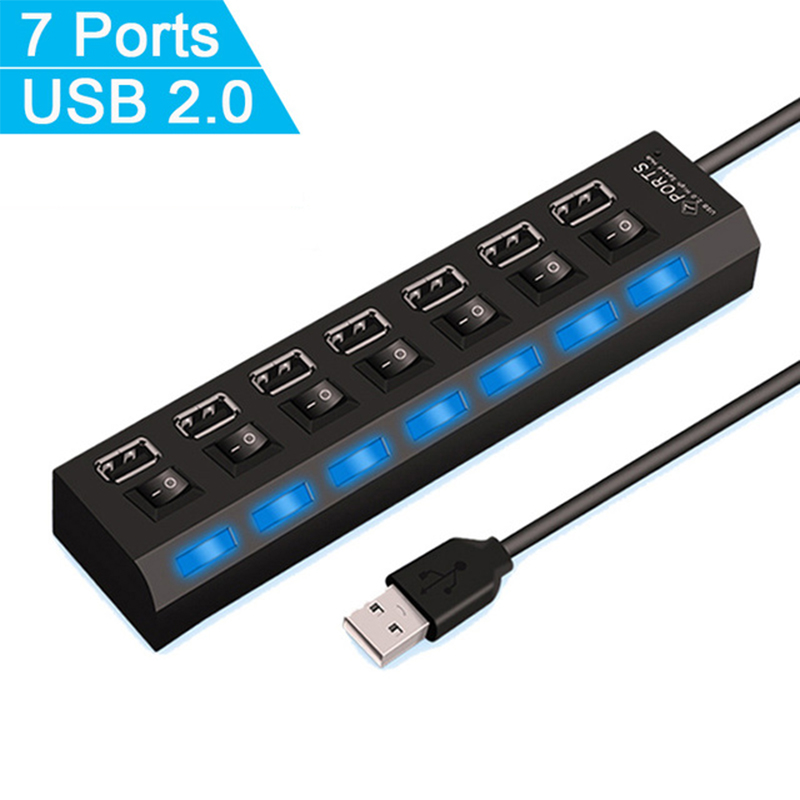 노트북 컴퓨터 액세서리용 7 포트 USB 2.0 허브  - Laptop Accessories Computer 리뷰 및 가격